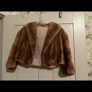 Real full Mink cropped fur jacket.